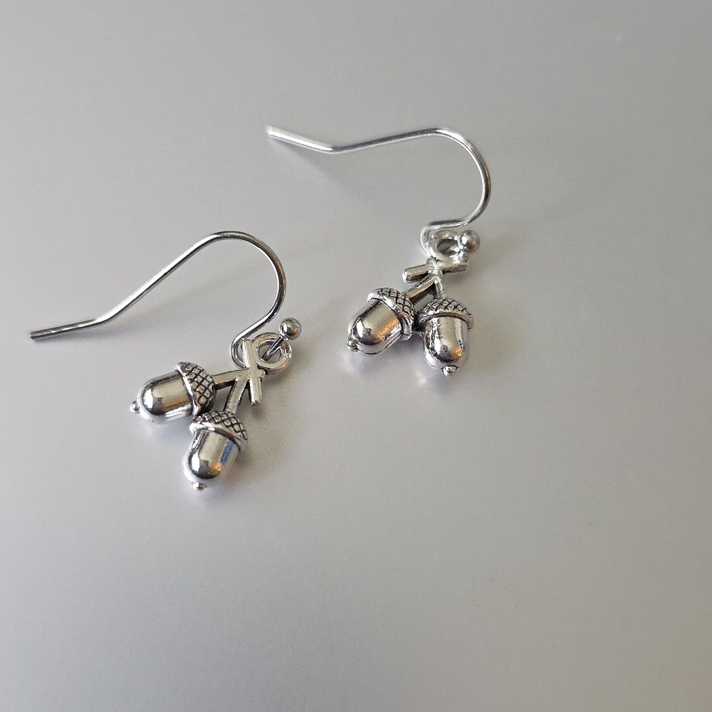  Acorn Earrings 925 French Hook Posts